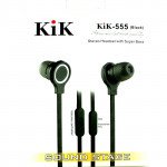 Wholesale KIK 555 Stereo Earphone Headset with Mic and Volume Control (555 Black)
